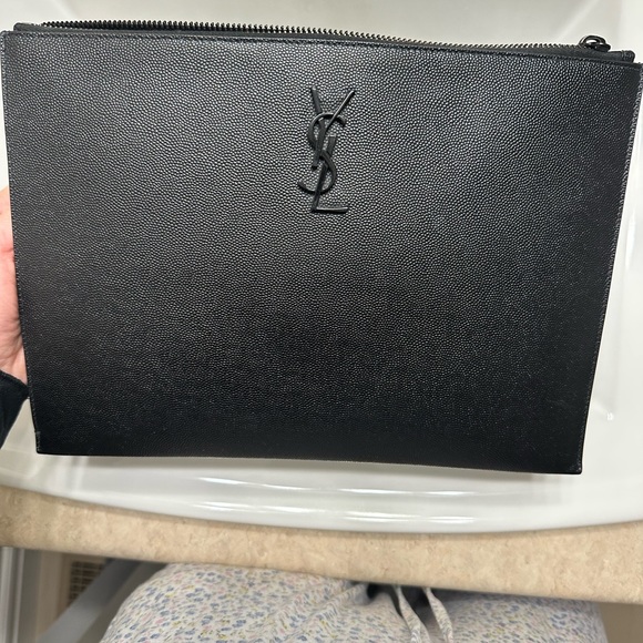 Authentic YSL pouch in all black - Picture 9 of 10